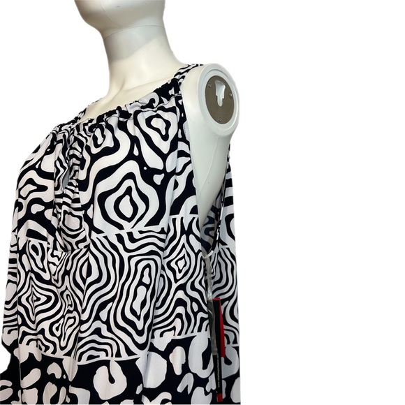 Rafaella woman Navy & White Mini Dress Sz.3XL Geographic Print New With … - Picture 7 of 16